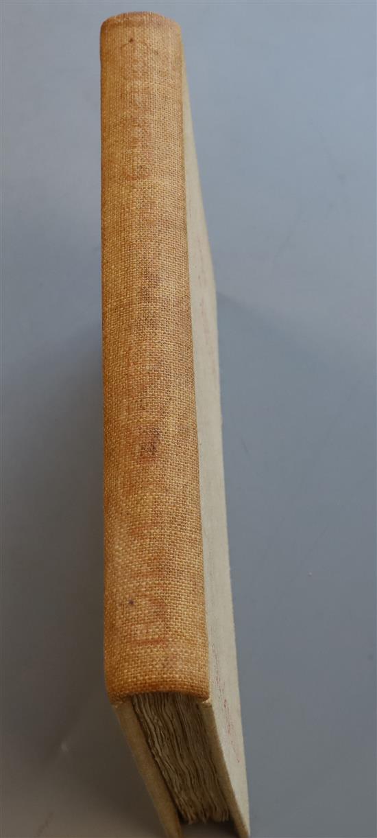 Pound, Ezra - A Draft of XXX Cantos, 1st edition, one of 200, 8vo, original linen uncut, spine browned, worm to